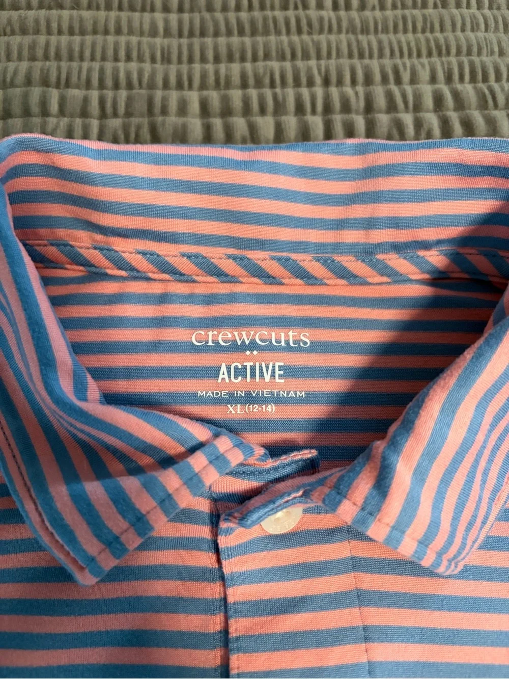 Crewcuts Pink and Blue Striped Polo